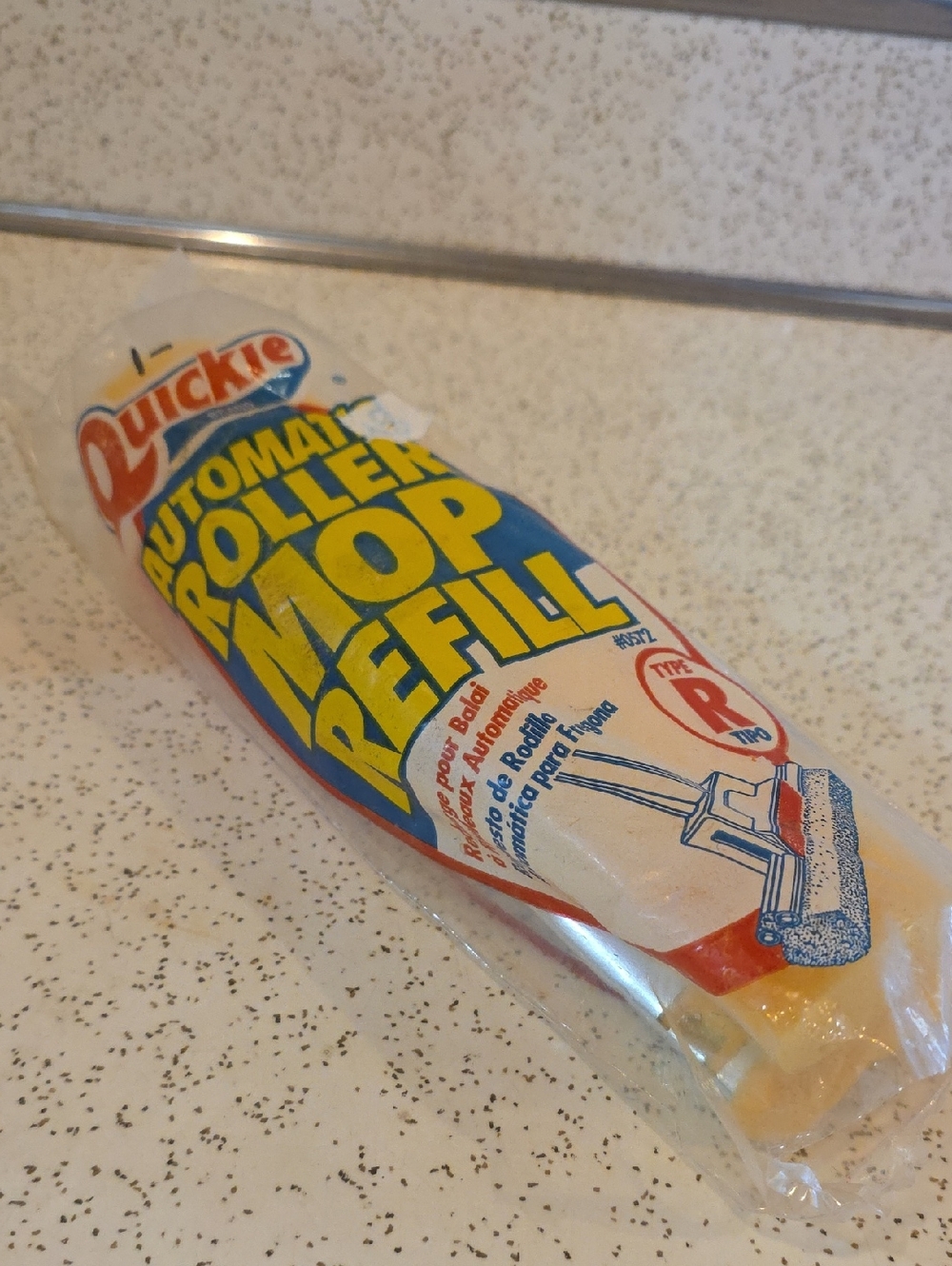Quickie NEW NOS Automatic‎ Roller Mop Refill 0572 Yellow Type R